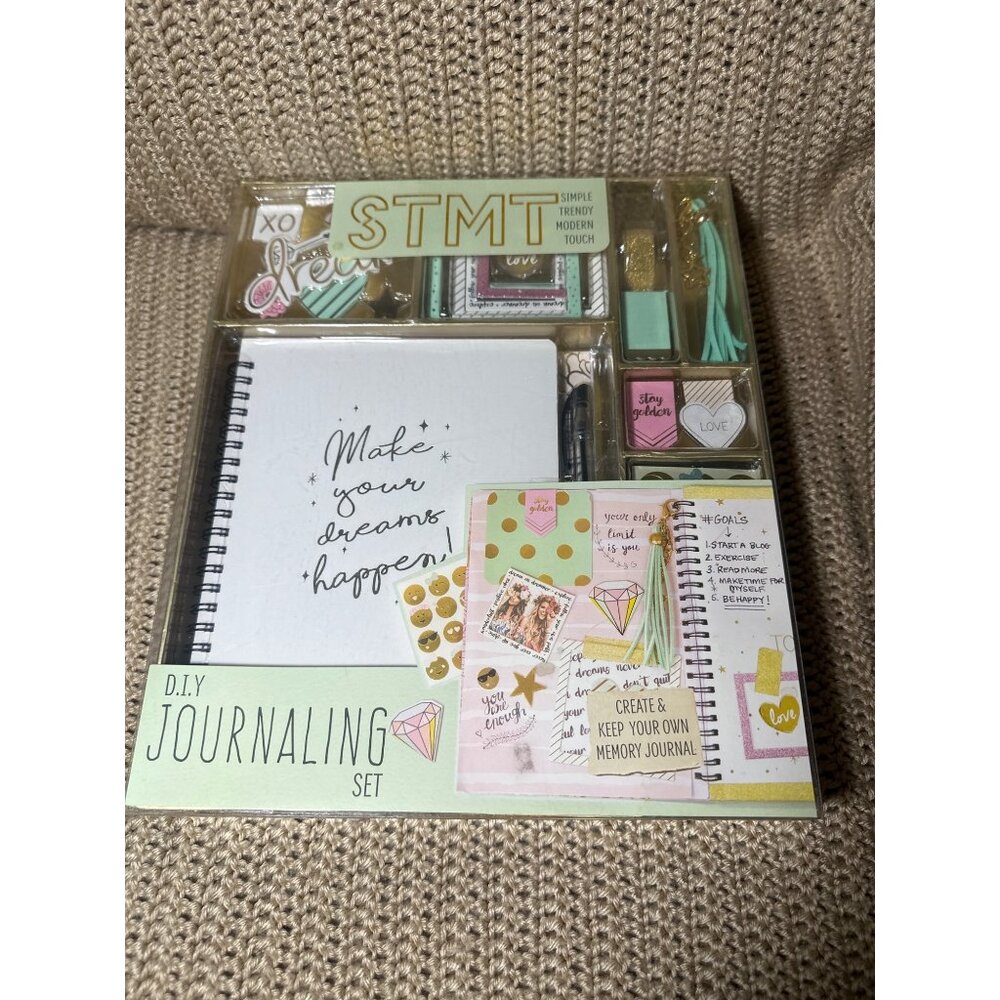 STMT Simple Trendy Modern Touch DIY Journaling Kit Stickers Journal Tape & More